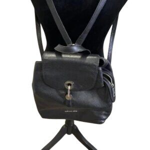 Michael Kors Raven Black Pebbled Leather Backpack